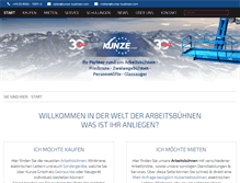 Tablet Screenshot of kunze-buehnen.com